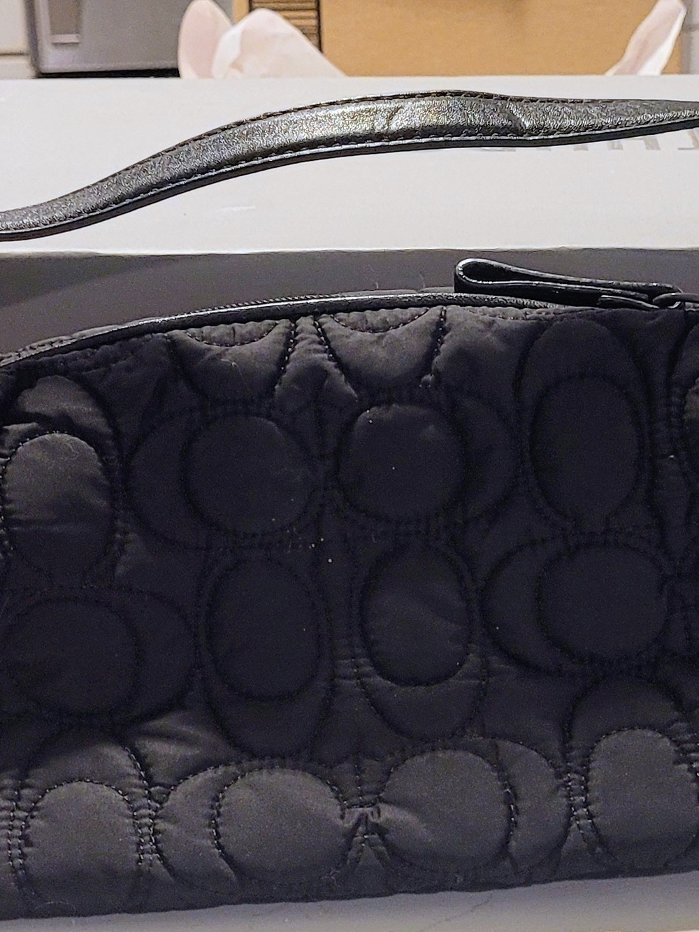 Coach Black Quilted Signature Shoulder Bag